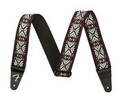 Gitary elektryczne - Fender Pasadena Woven Guitar Strap - RED SNOWFLAKE - miniaturka - grafika 1