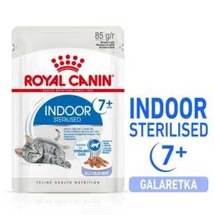 ROYAL CANIN Indoor 7+ Sterilised 12x85g - Mokra karma dla kotów ROYAL CANIN Indoor 7+ Sterilised 12x85g - Mokra karma dla kotów - miniaturka - grafika 1