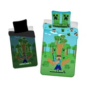 Pościel dla dzieci - Jerry Fabrics Pościel świecąca w ciemności 140x200 Minecraft Jungle Fight poszewka 70x90 JF24 - miniaturka - grafika 1