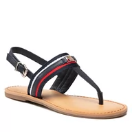 Sandały damskie - Tommy Hilfiger Sandały Corporate Webbing Flat Sandal FW0FW06232 Desert Sky DW5 - miniaturka - grafika 1