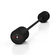 Sztangi - Marbo Sport Sztanga gumowana prosta 55kg czarny mat - - miniaturka - grafika 1