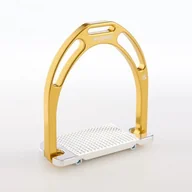 Akcesoria jeździeckie - JIN STIRRUP Strzemiona KINKO NEW gold - miniaturka - grafika 1