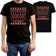 Koszulki męskie - T-SHIRT MĘSKI Z NADRUKIEM PREZENT NA ŚWIĘTA KOSZULKA CZARNA R-3XL A1 - miniaturka - grafika 1