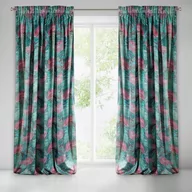 Zasłony - Zasłona Gotowa Na Taśmie 140X270 Alba Piórka Stalowa Zielona Różowa Welurowa Eurofirany - miniaturka - grafika 1