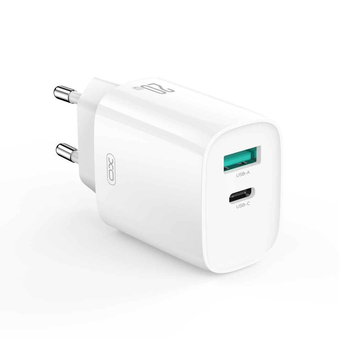 XO ŁADOWARKA SIECIOWA CE29 PD 20W 1X USB-C 1X USB BIAŁA