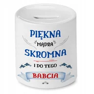 Skarbonki - Skarbonka Dla Babci na Dzień Babci na Prezent z Nadrukiem ze Zdjęciem + Opakowanie na prezent (wzór 03) - miniaturka - grafika 1