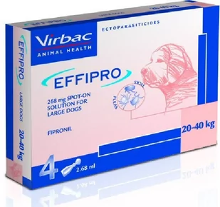 Virbac Effipro L 4 x 2,68 ml Pies - Artykuły przeciw pasożytom - miniaturka - grafika 1