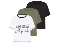 Koszulki dla dziewczynek - pepperts!® T-shirty dziewczęce, 3 sztuki (Czarny/szary/biały, 134-140) - miniaturka - grafika 1