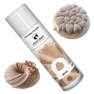 Dodatki do ciast w proszku - Barwnik spożywczy jadalny zamsz w spray beżowy ozdoby na tort velvet 250ml - miniaturka - grafika 1