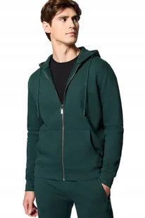 Bluza Męska Bawełniana Rozpinana z Kapturem Zielona Próchnik PM15 M - Bluzy męskie - miniaturka - grafika 1