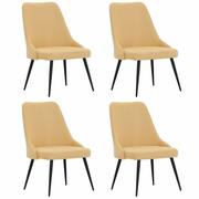 Krzesła - vidaXL Obrotowe krzesła stołowe 4 szt. żółte obite tkaniną 3090154 - miniaturka - grafika 1