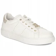 Sneakersy damskie - Tommy Hilfiger damskie sneakersy białe T3A9-33207 r.36 - miniaturka - grafika 1