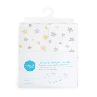 Ceba Pokrowiec na miękką matę do przewijania 50 x 70 Grey Stars + Yellow Stars 2 szt - Przewijaki - miniaturka - grafika 1