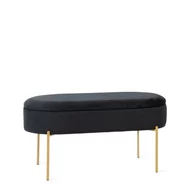 Ławki do przedpokoju - Ławka do przedpokoju LAYLA welurowa ze schowkiem - miniaturka - grafika 1