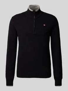 Sweter z dzianiny z wyhaftowanym logo model ‘DAIN’ - Swetry męskie - miniaturka - grafika 1