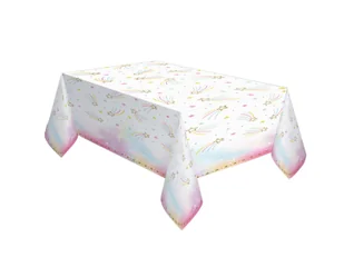 Obrus urodzinowy Jednorożec - 120 x 180 cm - 1 szt. - Dekoracje i nakrycia stołu na imprezę - miniaturka - grafika 1