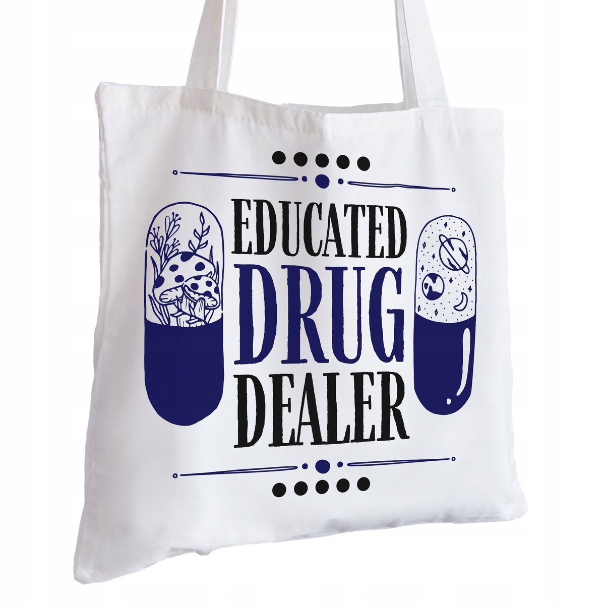 Torba Bawełniana biała dla Farmaceuty Na Prezent ekologiczna Trwały Nadruk