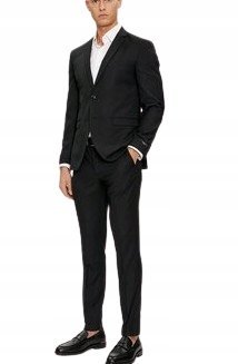 JACK&JONES CZARNY GARNITUR Z WEŁNĄ ELEGANCKI PLUS SIZE 56 1J9A
