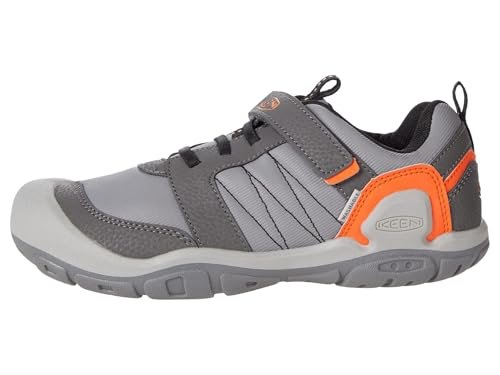 KEEN Knotch Peak, Trampki dziecięce, Szary Magnet Bezpieczeństwo Pomarańczowy, 32-33 EU