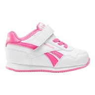 Buty dla dziewczynek - Reebok Royal Jog 3.0 Elastic & Top Strap Sneakersy dziewczęce, Ftwrwhite Ftwrwhite Truepink, 20 - miniaturka - grafika 1