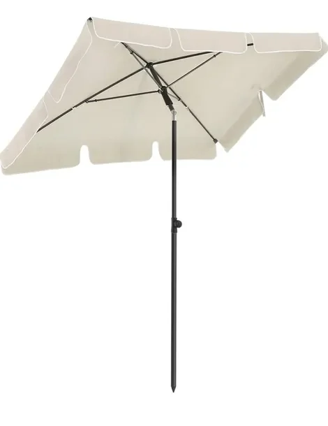 Songmics Parasol Ogrodowy Balkonowy 180x125cm UPF50+ Beżowy Torba