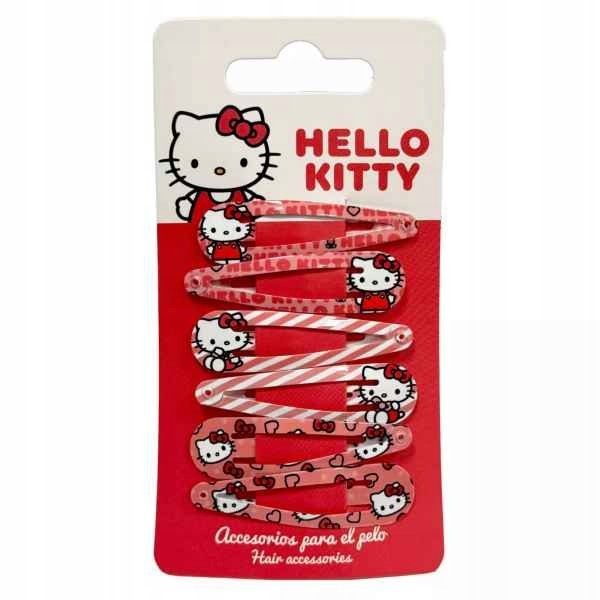 HELLO KITTY KOTEK spinki do włosów 6 SZT