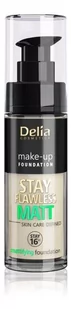 DELIA Cosmetics Stay Flawless Matt Podkład matujący 401 Ivory 30ml - Pudry do twarzy - miniaturka - grafika 1