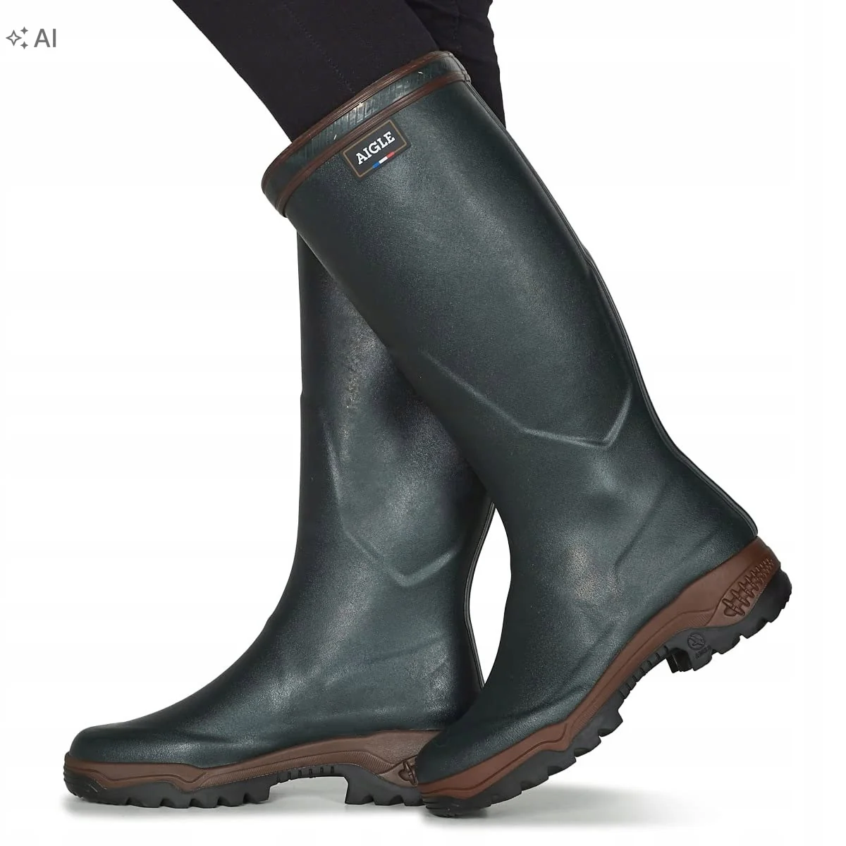 AIGLE KALOSZE DAMSKIE ZIELONE WSUWANE 37 16OA