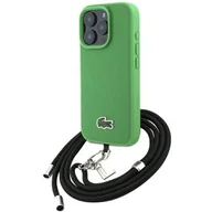 Etui i futerały do telefonów - Etui LACOSTE Iconic Petit Pique Crossbody Cord MagSafe do Apple iPhone 16 Pro Zielony - miniaturka - grafika 1