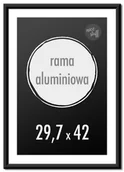 Ramki na zdjęcia - Ramka na zdjęcia 29,7x42 cm A3 Ramki aluminiowe 42x29,7 cm czarna - miniaturka - grafika 1