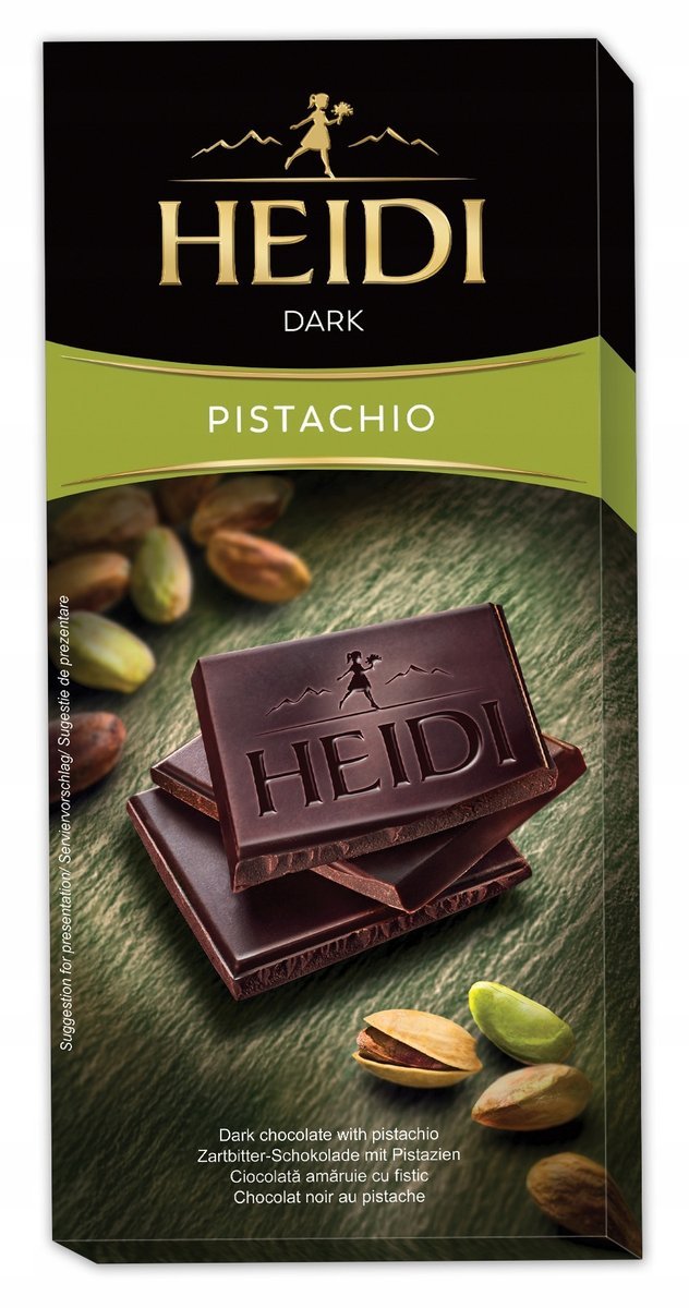 Czekolada gorzka Heidi z pistacjami 80 g