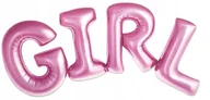 Baby shower i roczek - Balony Foliowe Napis Girl Roczek Urodziny 106 cm - miniaturka - grafika 1