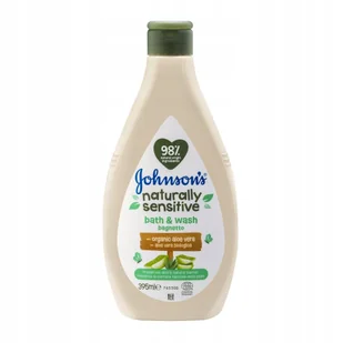 JOHNSONS BABY BIO NATURAL SENSITIVE żel do mycia, kąpieli z aloesem 395ml - Balsamy i oliwki dla dzieci - miniaturka - grafika 1