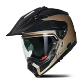 Kaski motocyklowe - Kask Adventure Nolan N70-2 X Piaskowy/CzarnyL - miniaturka - grafika 1