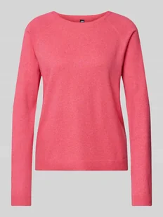 Sweter z dzianiny o kroju regular fit z szerokim wzorem w paski i obniżonymi ramionami model ‘BREE’ - Swetry damskie - miniaturka - grafika 1