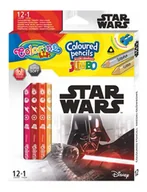 Przybory szkolne - Kredki ołówkowe trójkątne jumbo Star Wars Colorino Kids 13 kolorów 12 sztuk z temperówką - PATIO - miniaturka - grafika 1