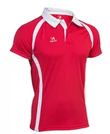 Koszule męskie - ASIOKA Męska koszula polo, czerwona/biała, XL - miniaturka - grafika 1