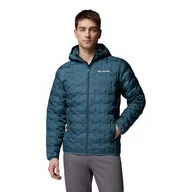 Kurtki męskie - Columbia Męska kurtka puchowa z kapturem Delta Ridge 2, puchowa kurtka puchowa z kapturem, Everblue, XXL - miniaturka - grafika 1
