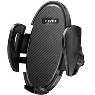 Uchwyty samochodowe do telefonów - Uchwyt samochodowy AWEI X38 do kratki wentylacyjnej czarny (6954284002837) - miniaturka - grafika 1