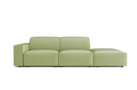 Sofy i kanapy - Sofa modułowa trzyosobowa California Matt Velvet jasnozielony lewy 262cm - miniaturka - grafika 1