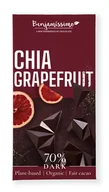 Zdrowa żywność - Czekolada Gorzka Chia - Grejpfrut Bezglutenowa BIO 60 g - Benjamissimo - miniaturka - grafika 1