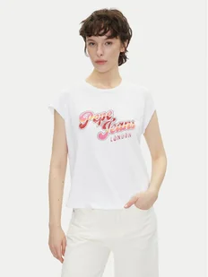 Pepe Jeans T-Shirt Rosalie PL506033 Biały Regular Fit - Koszulki i topy damskie - miniaturka - grafika 1