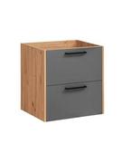 Szafki łazienkowe - Comad Szafka pod umywalkę nablatową MODUO MADERA GREY 820 grafitowa/dąb 60 stojąca i wisząca MADERA-GREY-820-BLAT-MADERA-890-TOP-60 - miniaturka - grafika 1