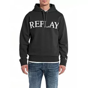 Replay Męska bluza z kapturem, czarna (Black 098), M, Black 098, M - Bluzy męskie - miniaturka - grafika 1