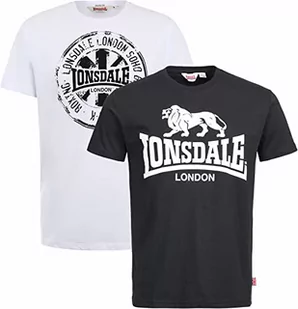 Lonsdale Dildawn T-shirt męski, czarno-biały, XL - Koszulki męskie - miniaturka - grafika 1