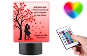 Lampy pozostałe - Statuetka Prezent na Walentynki 3D LED Plexido - miniaturka - grafika 1
