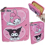 Portfele - Uroczy Portfel Młodzieżowy Dziecięcy KUROMI SANRIO MELODY RÓŻOWY NA ZAMEK - miniaturka - grafika 1