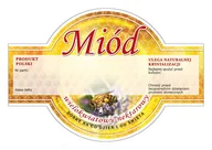 Akcesoria do hodowli zwierząt - Etykiety na Miód Wielokwiatowy (100szt) -wzór E254 - miniaturka - grafika 1