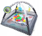 Maty edukacyjne - TinyMini JL652-1A Mata edukacyjna 2w1 Kojec z Piłeczkami - miniaturka - grafika 1