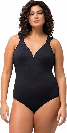 ULLA POPKEN GRANATOWY JEDNOCZĘŚCIOWY STRÓJ KĄPIELOWY PLUS SIZE 56 6BA